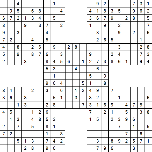 Samurai Sudoku - Easy