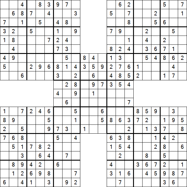 Samurai Sudoku - Easy