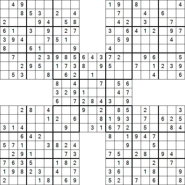 Samurai Sudoku - Easy