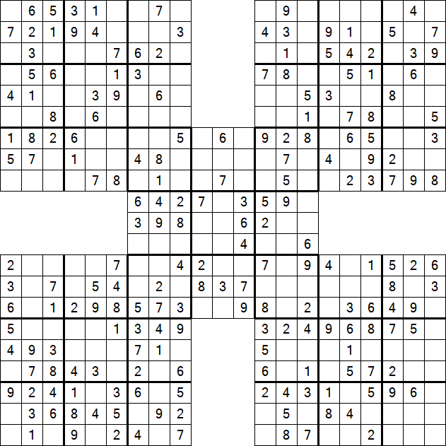 Samurai Sudoku - Easy