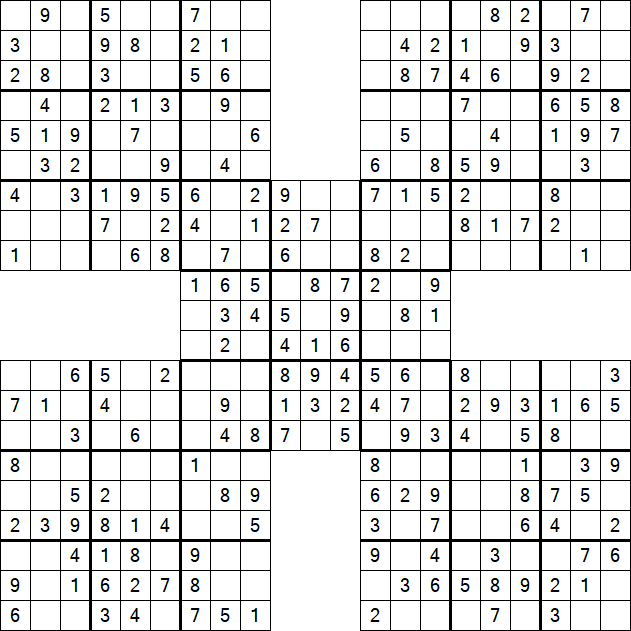 Samurai Sudoku - Easy