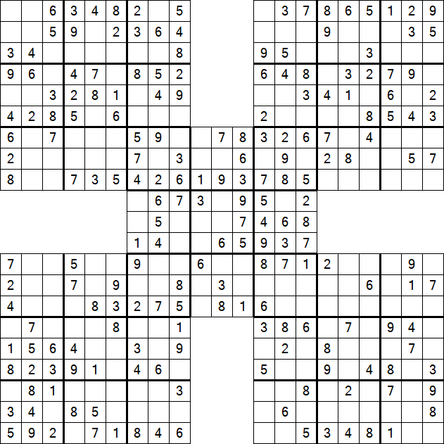 Samurai Sudoku - Easy