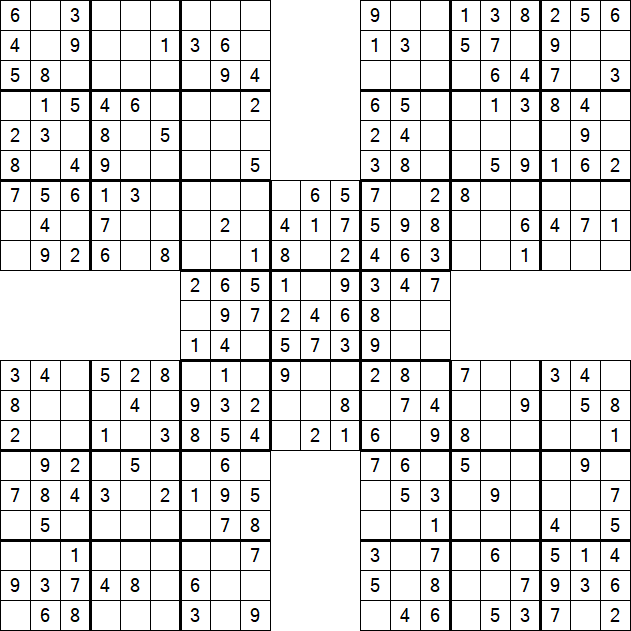Samurai Sudoku - Easy
