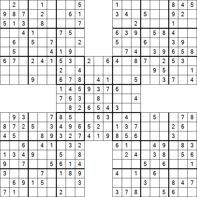 Samurai Sudoku - Easy