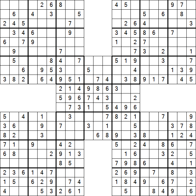 Samurai Sudoku - Easy