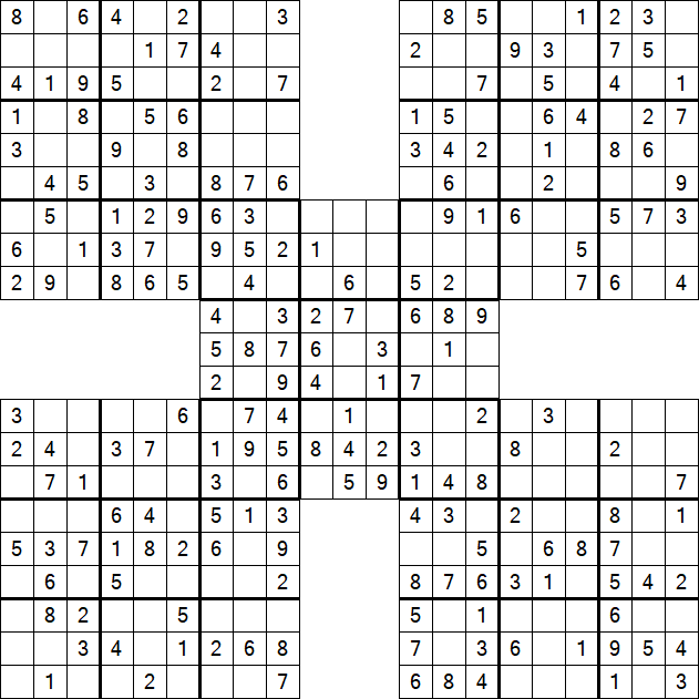 Samurai Sudoku - Easy