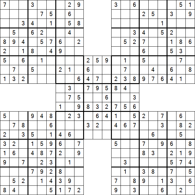 Samurai Sudoku - Easy