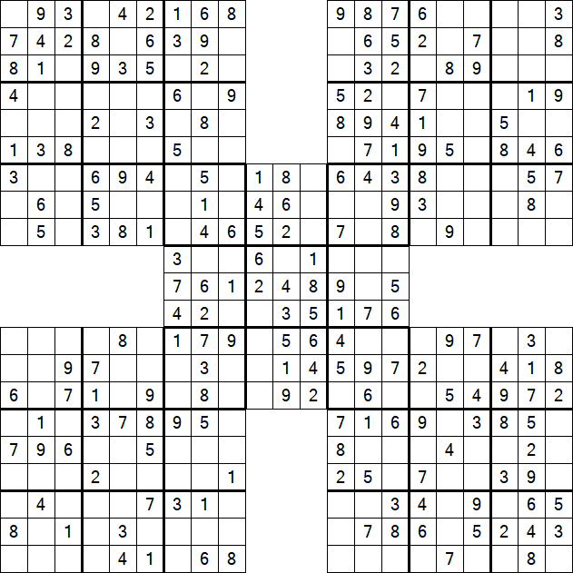 Samurai Sudoku - Easy