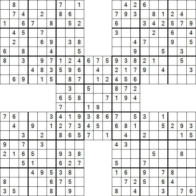 Samurai Sudoku - Easy
