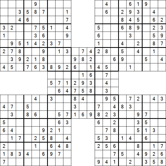 Samurai Sudoku - Easy
