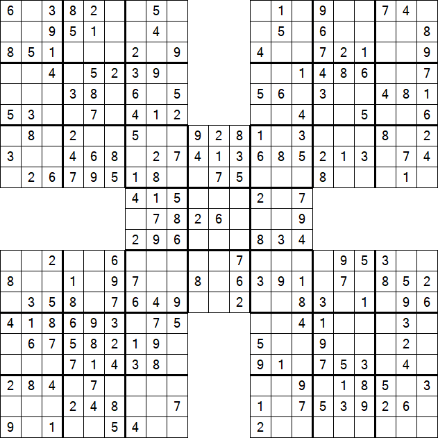 Samurai Sudoku - Easy