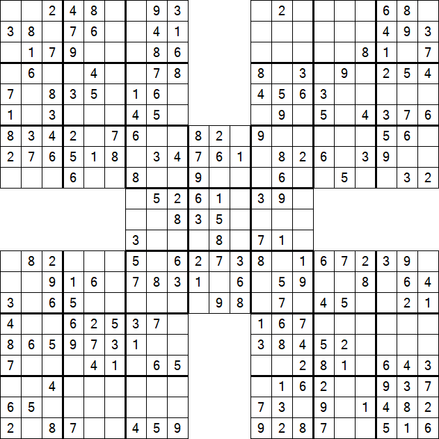 Samurai Sudoku - Easy