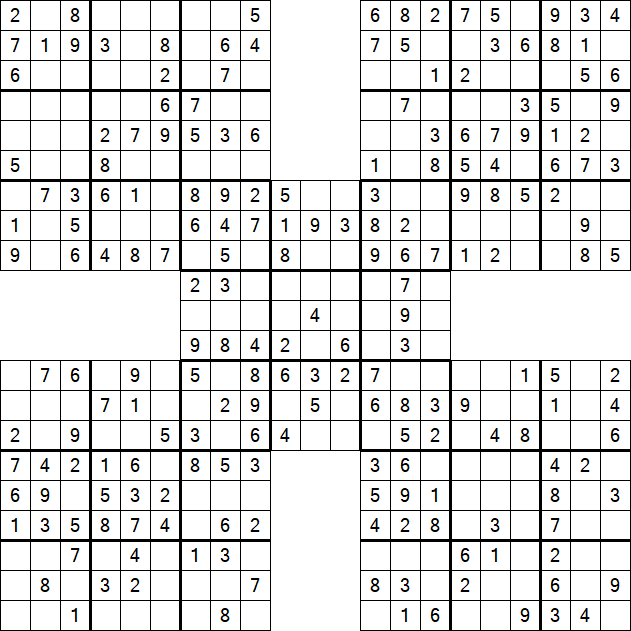 Samurai Sudoku - Easy