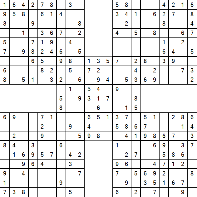Samurai Sudoku - Easy