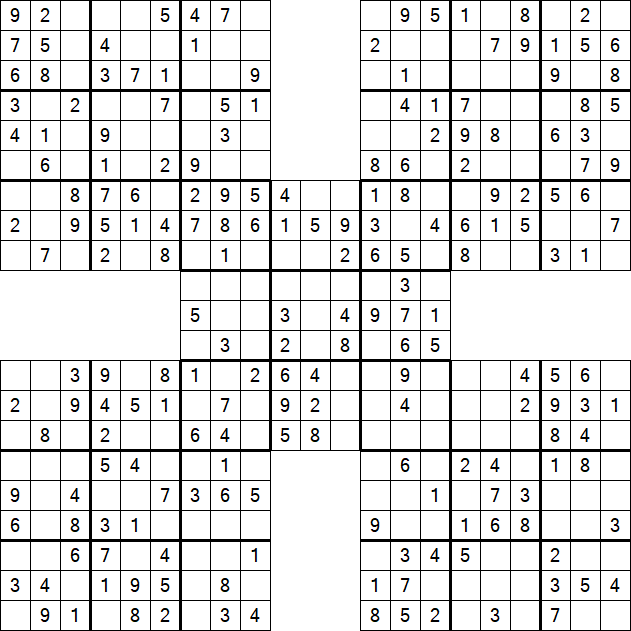 Samurai Sudoku - Easy