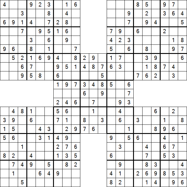 Samurai Sudoku - Easy