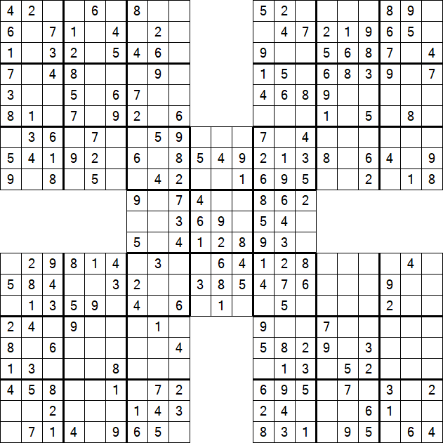 Samurai Sudoku - Simple