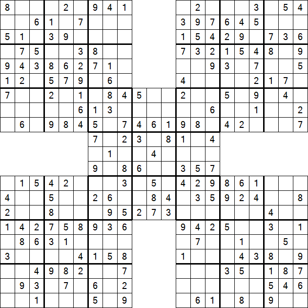 Samurai Sudoku - Easy