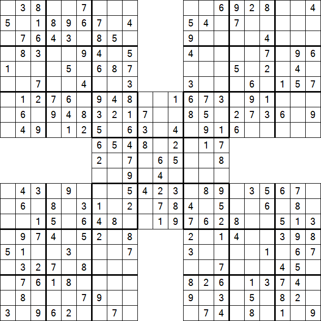 Samurai Sudoku - Simple