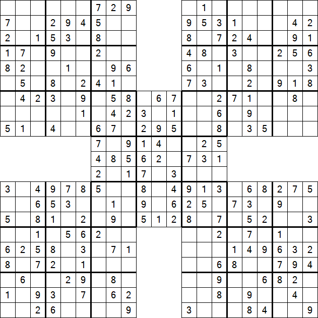 Samurai Sudoku - Simple
