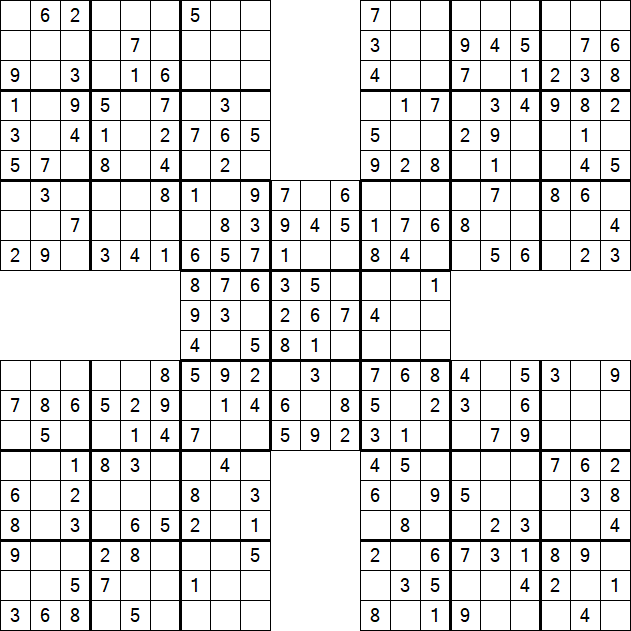 Samurai Sudoku - Easy