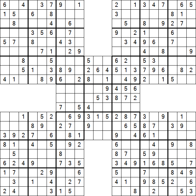 Samurai Sudoku - Simple
