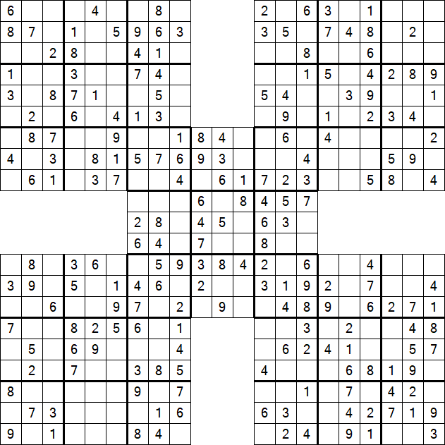 Samurai Sudoku - Simple