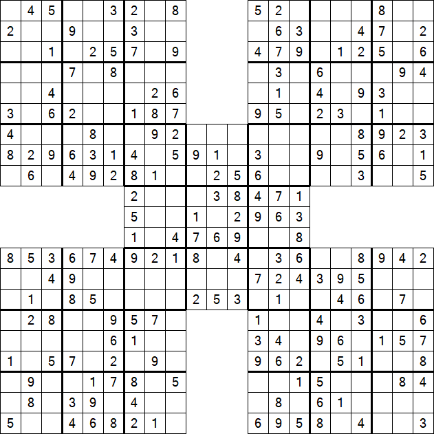 Samurai Sudoku - Simple