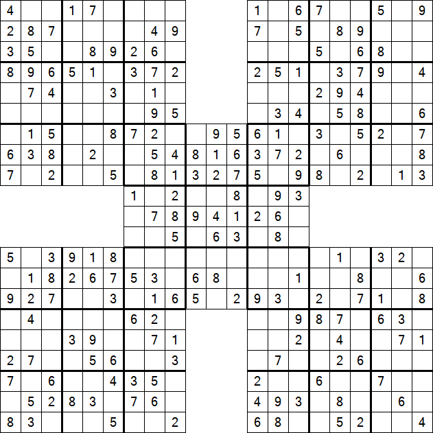 Samurai Sudoku - Simple