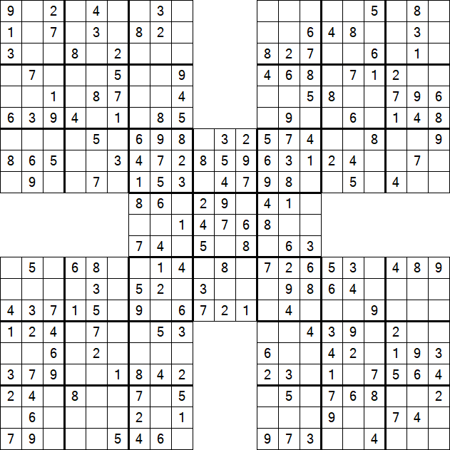 Samurai Sudoku - Simple
