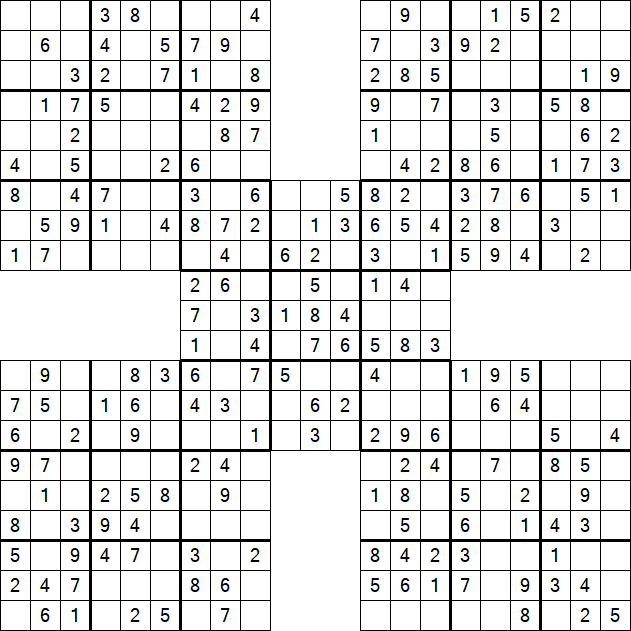 Samurai Sudoku - Easy