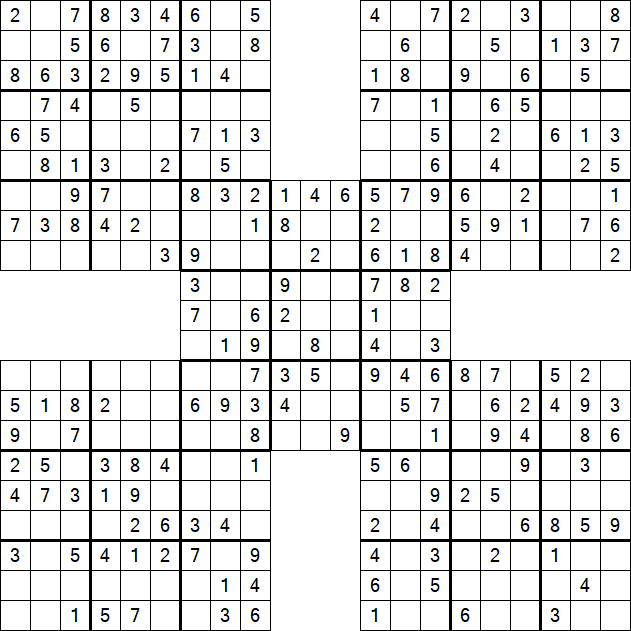 Samurai Sudoku - Easy