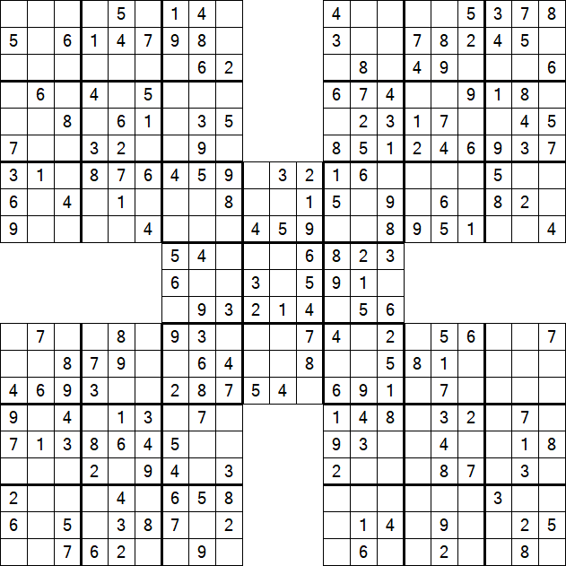 Samurai Sudoku - Easy