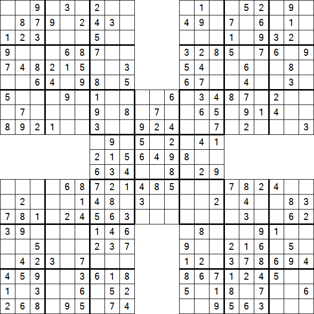 Samurai Sudoku - Easy