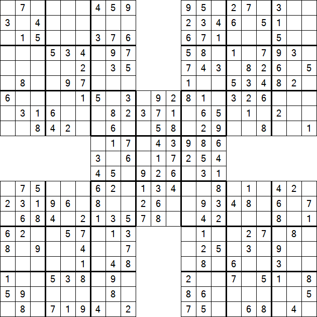 Samurai Sudoku - Easy