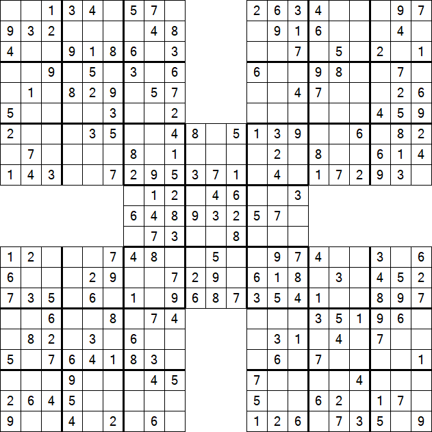 Samurai Sudoku - Easy