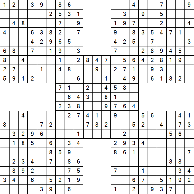 Samurai Sudoku - Easy
