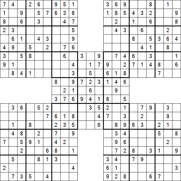 Samurai Sudoku - Easy