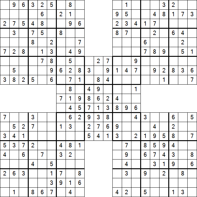Samurai Sudoku - Easy