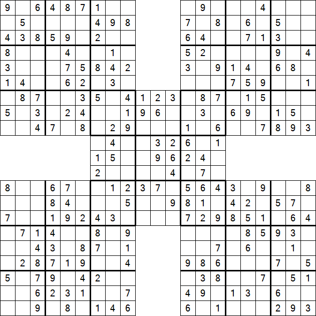 Samurai Sudoku - Easy