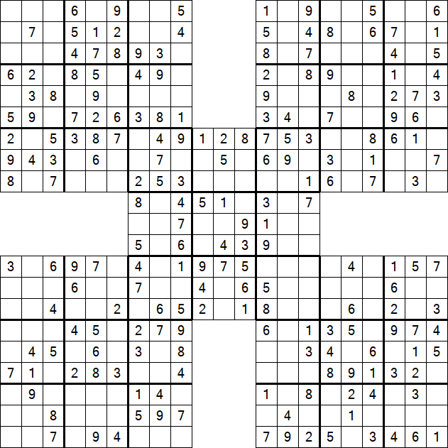 Samurai Sudoku - Easy