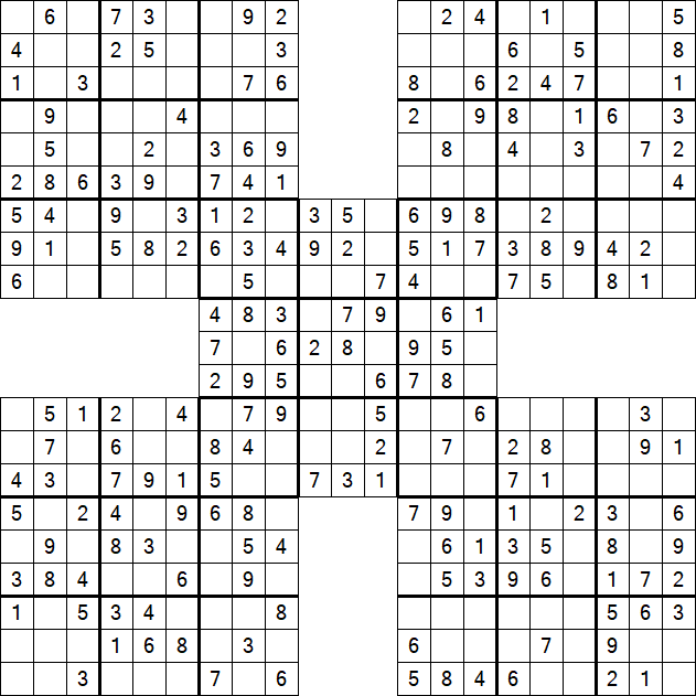 Samurai Sudoku - Easy