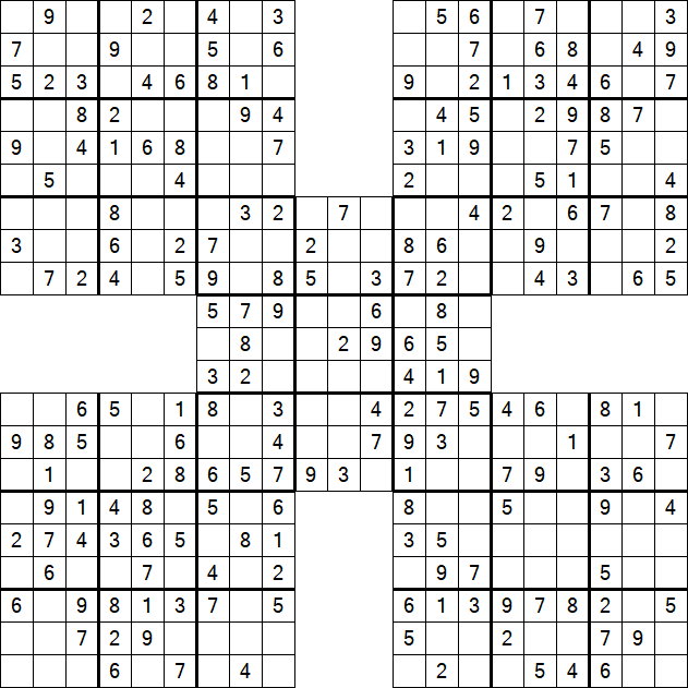 Samurai Sudoku - Easy