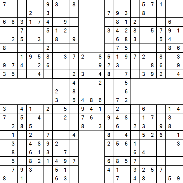 Samurai Sudoku - Easy