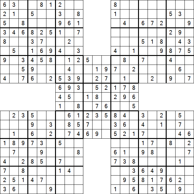 Samurai Sudoku - Easy