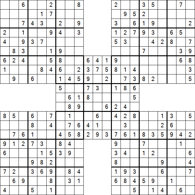 Samurai Sudoku - Easy