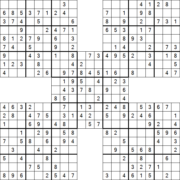 Samurai Sudoku - Easy