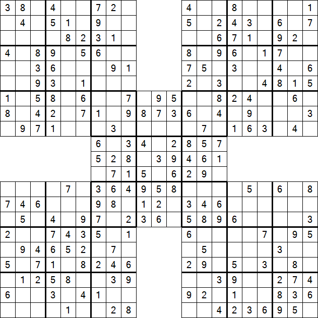 Samurai Sudoku - Easy