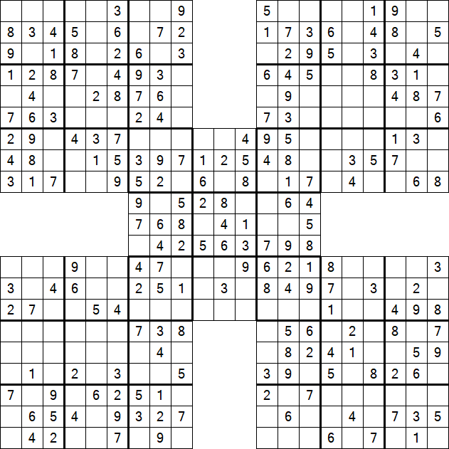 Samurai Sudoku - Easy