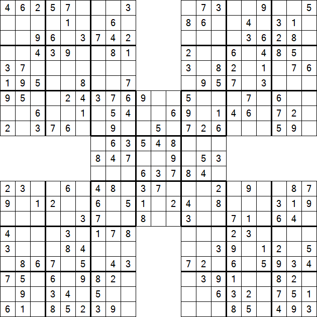 Samurai Sudoku - Simple